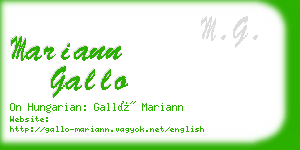 mariann gallo business card